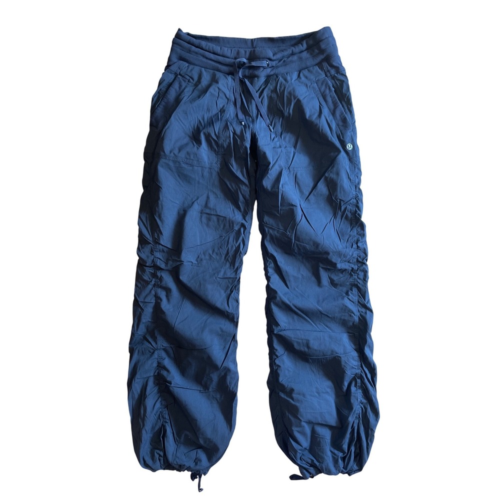 Lululemon Dance Studio III Pants Navy Blue Size 6 Athleisure Yoga Casual Ruched